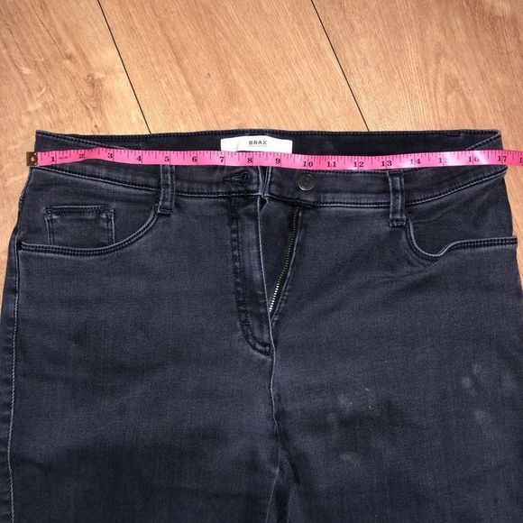 BRAX Jeans, STYLE MARY - Slim fit Straight Leg Charcoal Jeans Size 8S, MSRP $135 - Picture 7 of 9